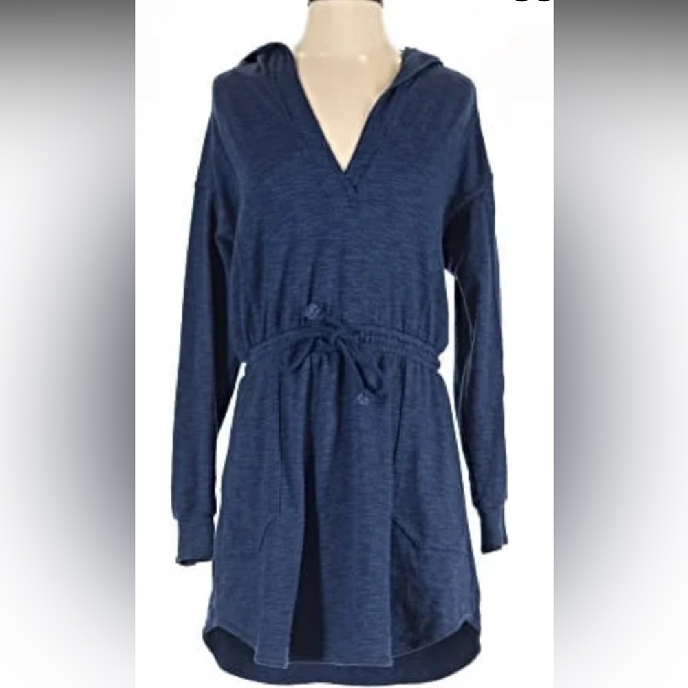 Anthropologie Daily Practice Afterglow Hooded Mini Dress Large